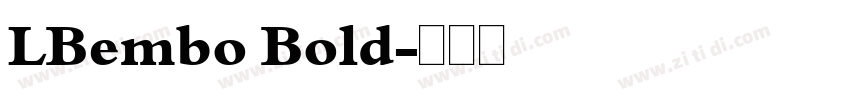 LBembo Bold字体转换